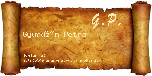 Gyurán Petra névjegykártya